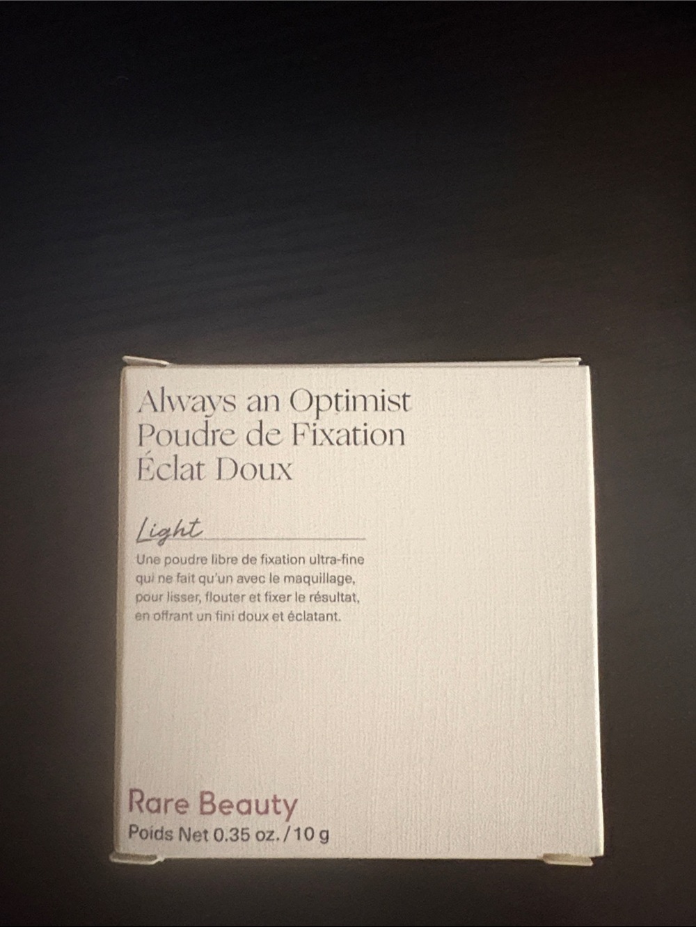 Rare Beauty Always an Optimist Loose Setting Powder - Cream White Box